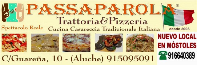Passaparola: cocina italiana tradicional en aluche, restaurante italiano en aluche