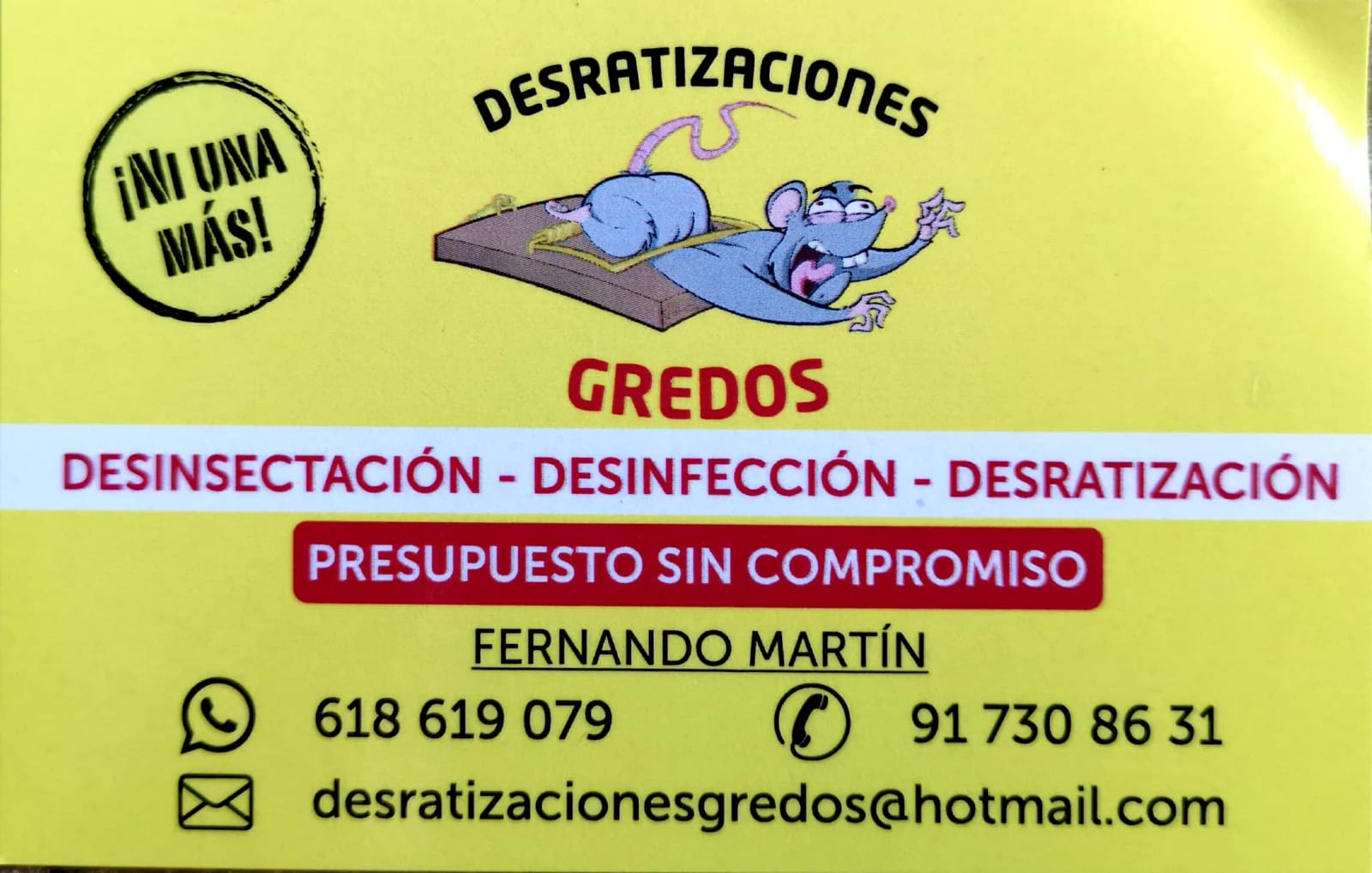Desratizaciones Gredos, control de plagas mostoles, desratizacion mostoles