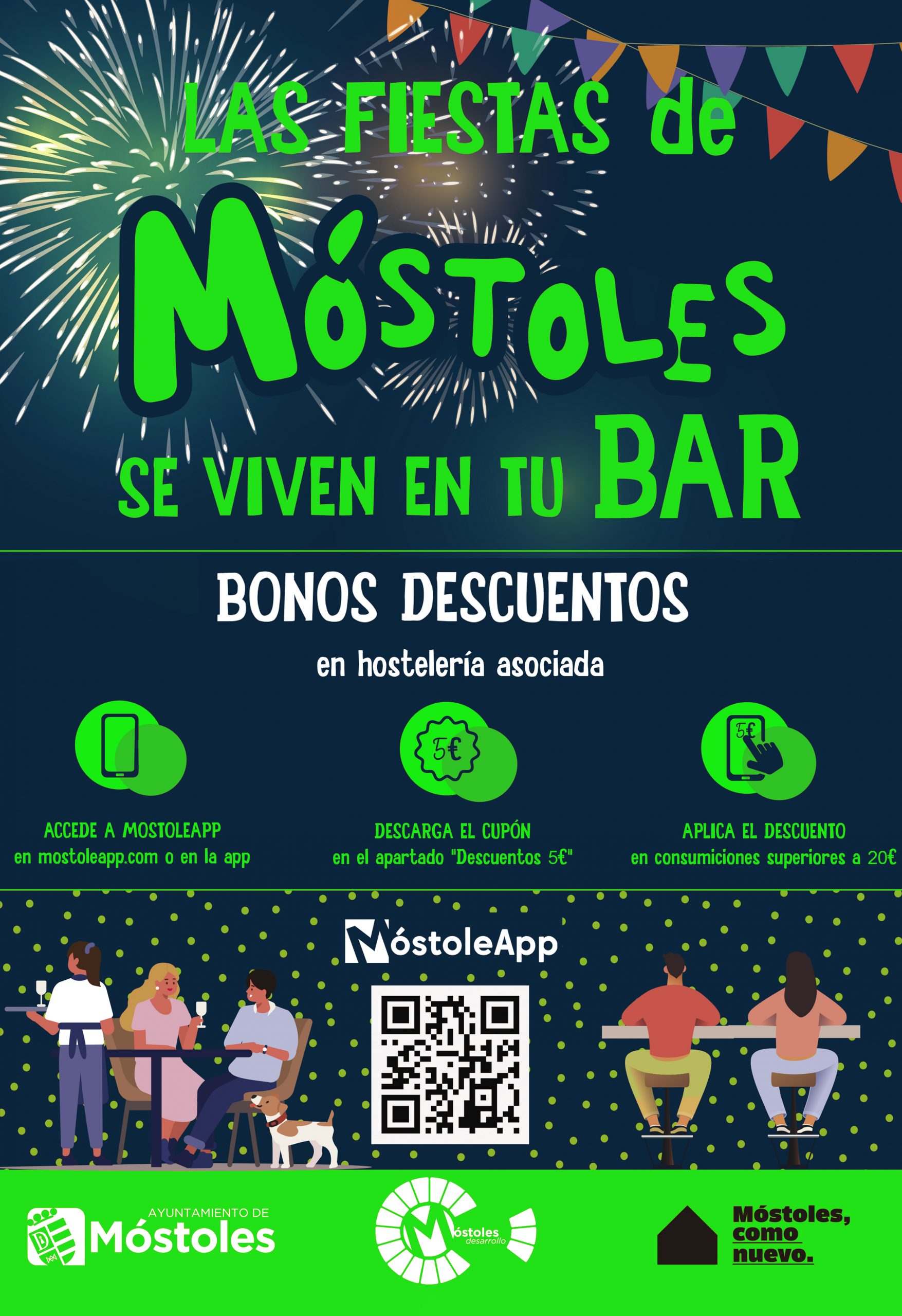 Campaña para Hostelería: «Las fiestas de Móstoles se viven en tu bar»